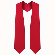 Unisex Adult 62 Inch Long Plain Graduation Stole Sash Academic Honor Scarf