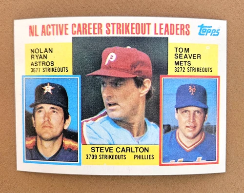 1984 Topps  Nolan Ryan, Steve Carlton, Tom Seaver #707 AWESOME CARD (read below)