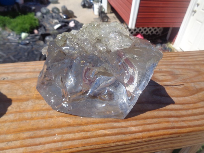 Glass Rock Slag  Clear Sapphire Blue Rocks 3.6 lbs 86E Landscaping Aquarium