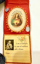 Rare Vintage Pocket Shrine Catholic Apostleship of Prayer Sacred Heart Relic Med