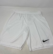 Nike Dri-FIT Park 3 Youth Soccer Shorts White/Black - Size L BV6865-100