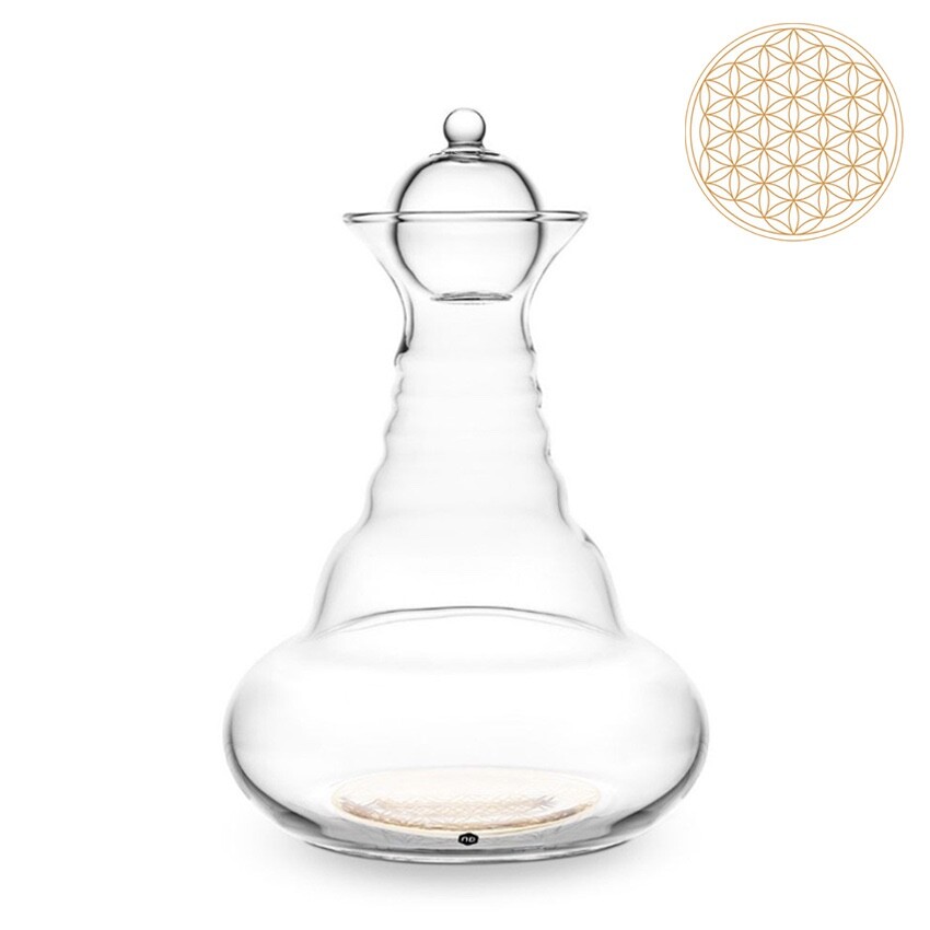 Karaffe goldenes Aladdin von Nature's Design - 1,3L - Wasser anreichern, vitalisieren & energetisieren!