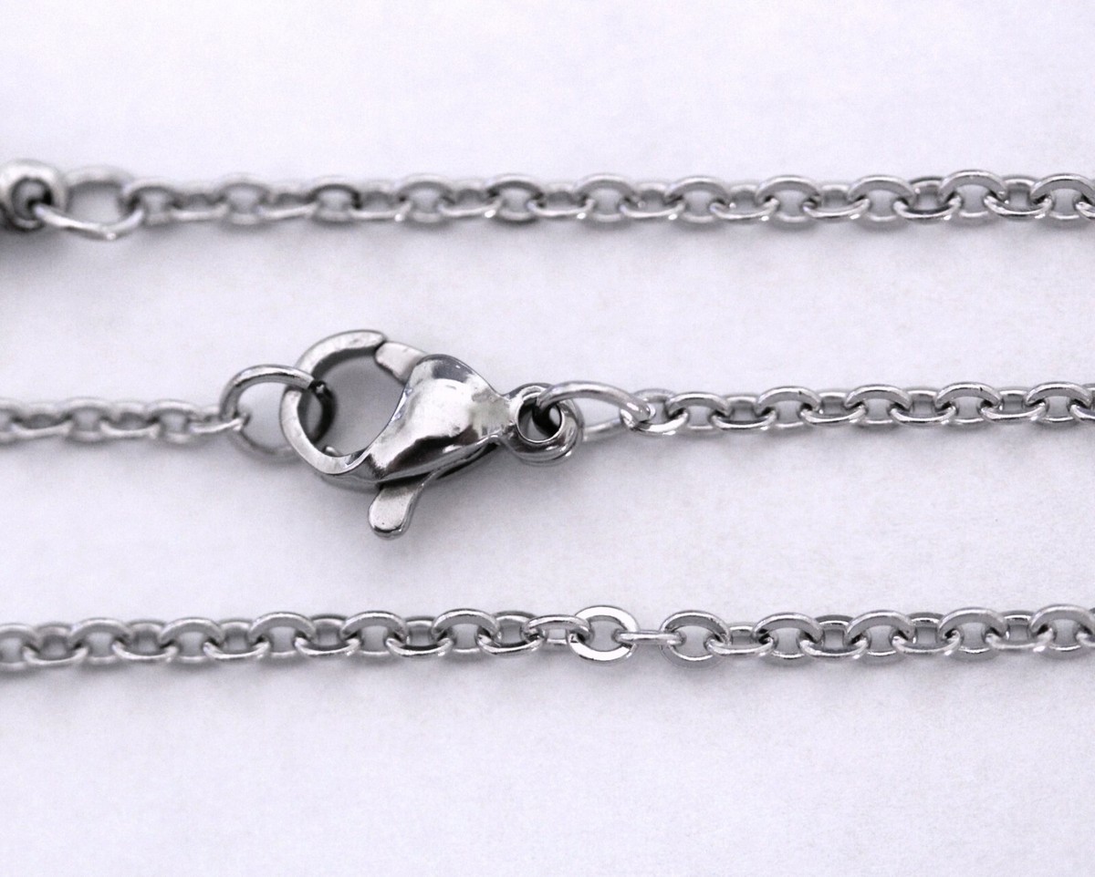 Stainless Steel Flat Cable Link MM Chain Wholesale Necklace Bulk