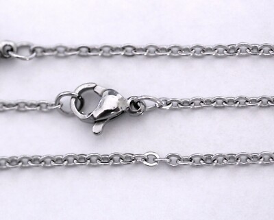 Stainless Steel Flat Cable Link 2 MM Chain Wholesale Necklace Bulk 
