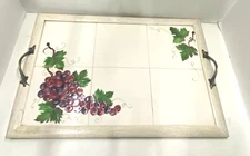 The Empty Nest Large Tiled Grape Tray with Handles 19.5"x13.75"