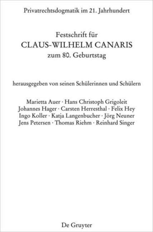 Thumbnail - Privatrechtsdogmatik 21. Jahrhundert Hans Christoph Grigoleit