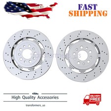 For Alfa Romeo Giulia Stelvio Quadrifoglio Rear Brake Rotors 68306759AA LH & RH