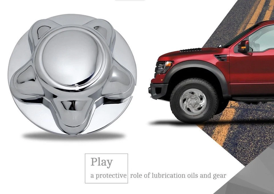 Chrome 7" Center Cap Hubcap for Ford F150 97-00 Expedition Steel Rim Wheel Caps - Image 2 of 4