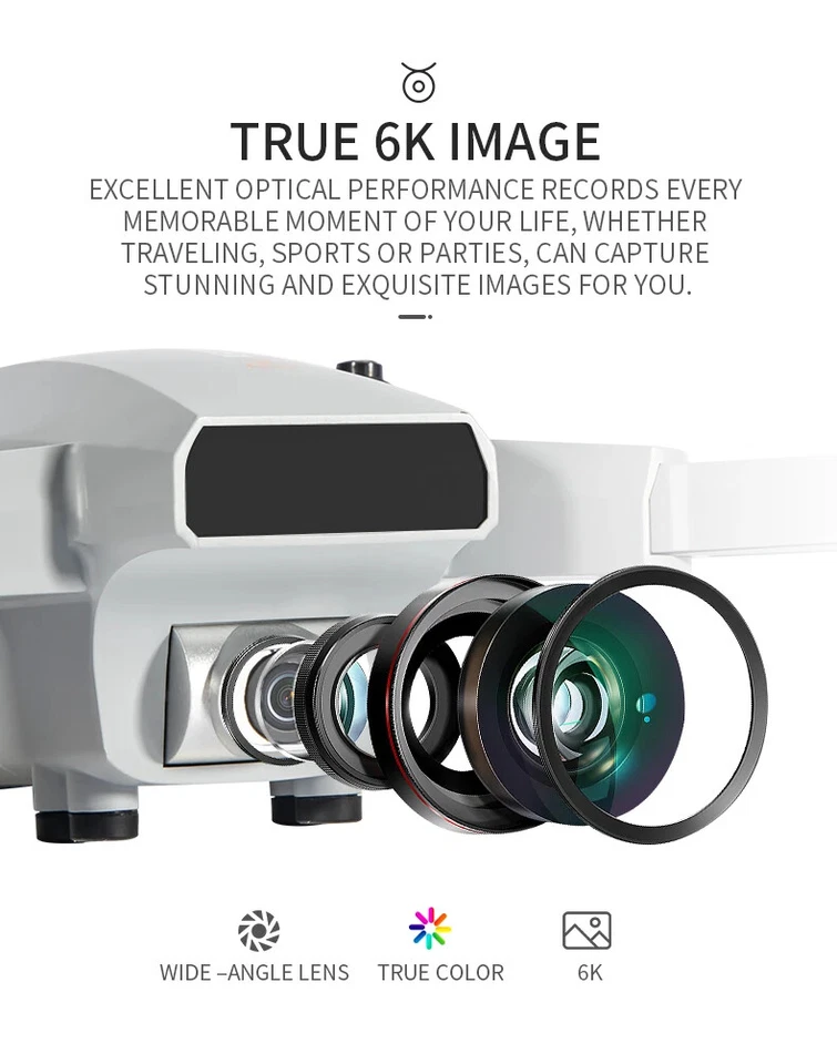 DRONE no patente 4K JJRC X16 5GHz GPS FLUSSO OTTICO CAMERA 4K HD FPV  BRUSHLESS - Immagine 2 di 2