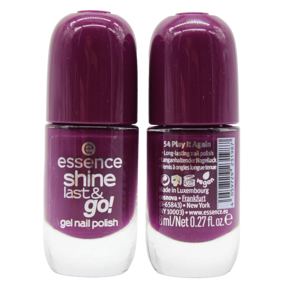 3x Essence SHINE LAST & GO! Gel Nail Polish Nagellack 54 Play It Again 8ml - NEU