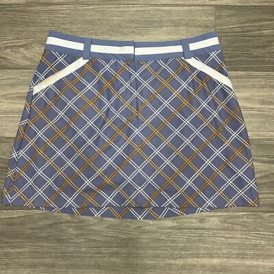 Nike Golf Skirt Skort Womens 14 Dri Fit Purple Plaid Athletic