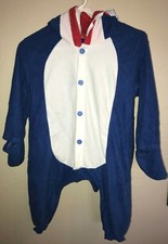 boys NEW blue fleece SHARK button down BLANKET SLEEPER 1 PC PAJAMA HOOD size 6