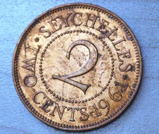 1961 Seychelles 2 Cents