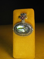 BARBARA BIXBY ENHANCER PENDANT ABALONE DOUBLE...