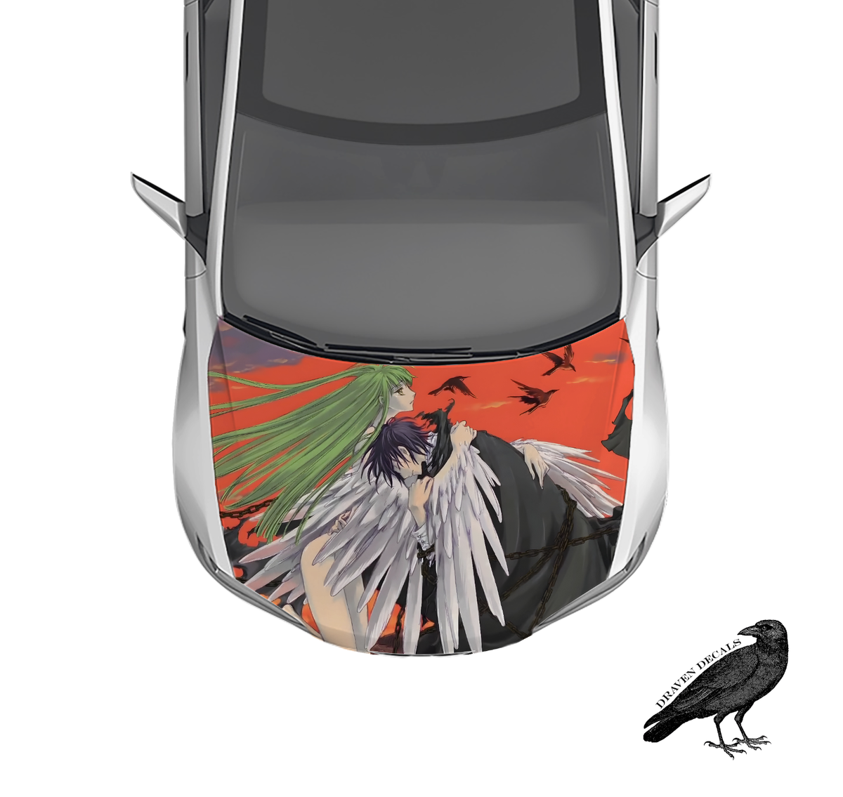 Lelouch and CC Code Geass Anime Hood Wrap Weatherproof Vinyl Car