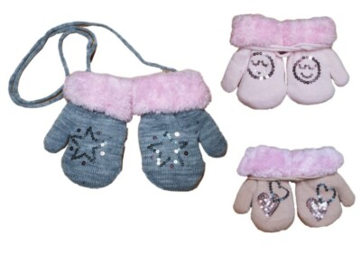 baby girl gloves with string