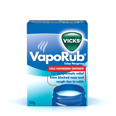 4X Vicks Vaporub Chest Rub Ointment Relief From Cough Blocked Nose 50g