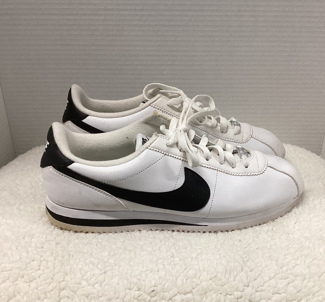 Nike Cortez '72 Men's Sz 9.5 White Black Sneakers Leather Classic