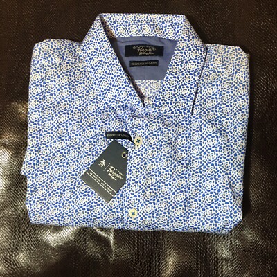 slim fit dress slacks Christopher Morris Mens Blue 100% Cotton Classic Fit Wrinkle Free Dress Shirt, 16 1/2 / 32/33 main image 0