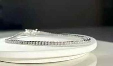 14K White Gold Plated Tennis Bracelet 5Ct Round Cut Diamond Lab Created Women's