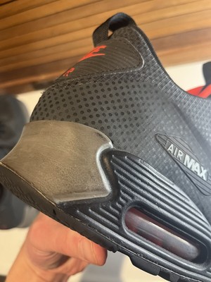 RARE NIKE AIR MAX 90 MID WINTER ANTHRACITE BLACK RED MEN display picture 3