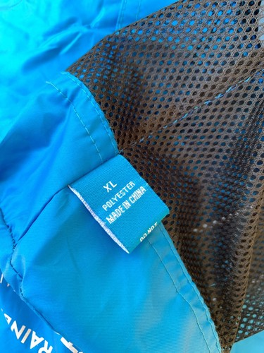 RAINBIRD Size XL Unisex STOWaway Raincoat Jacket Blue Zippered Front Hood - Picture 20 of 20