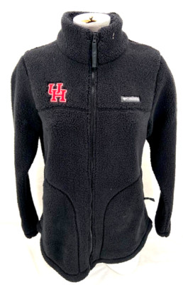NEW Houston Cougars UH Columbia West Bend Full Zip Black Fleece Jacket Women's M