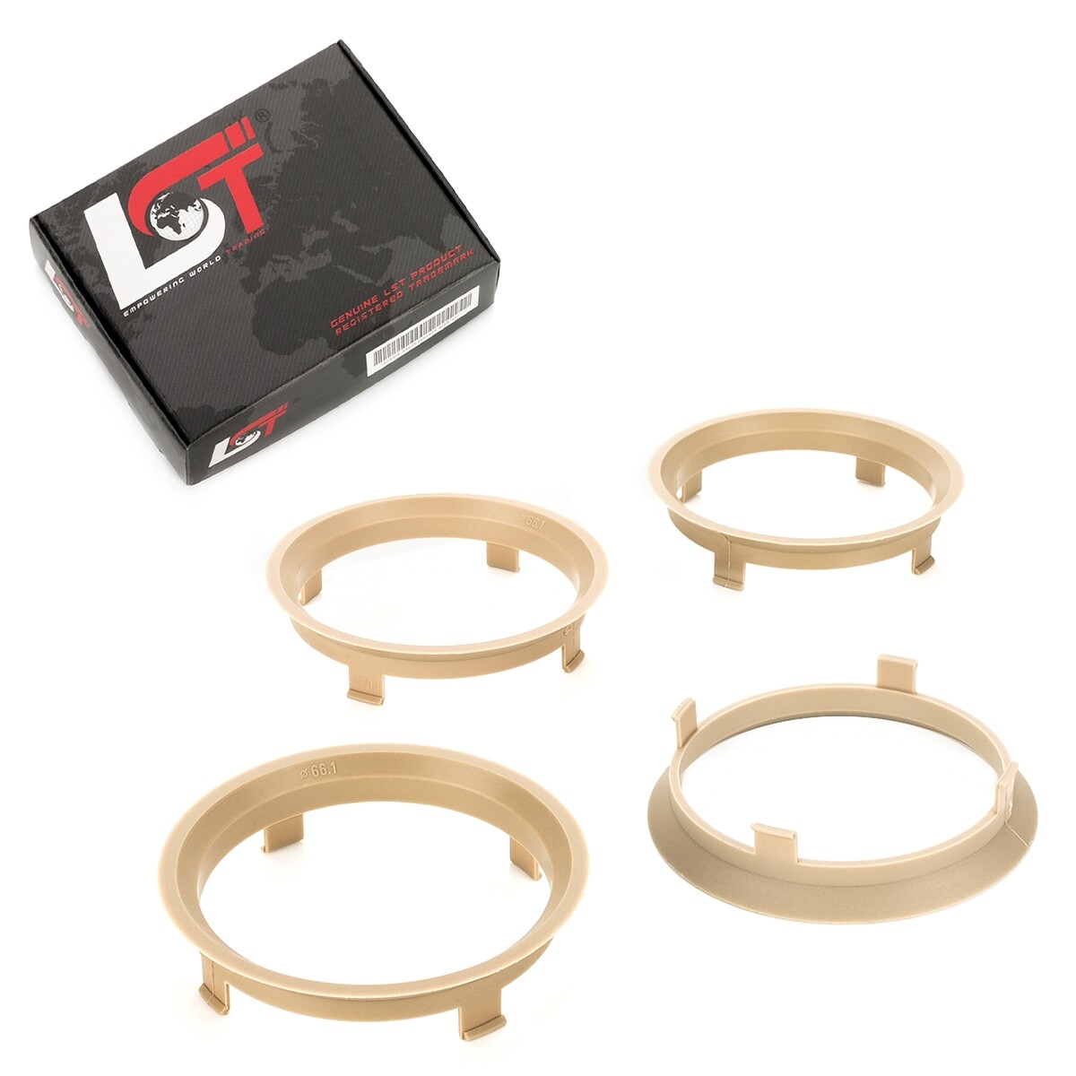 4x Centering Ring Spacer Beige Alloy Wheels Ø 66,1 MM - Ø 70,1 for Daihatsu