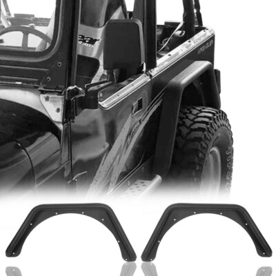 Steel Rear Fender Flares Tube Flat Wheel Armor Guards for Jeep Wrangler YJ 87-95