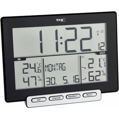 TFA Dostmann Trinity Funk-Thermo-/Hygrometer Schwarz 30.3058.01