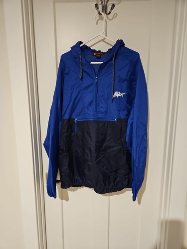 Mens Cobalt & Navy Blue Harriton Lil Uzi Vert Windbreaker Size 2XL