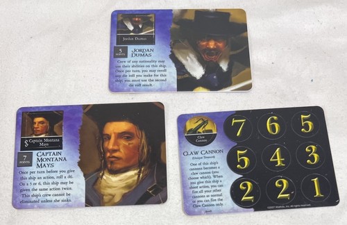 Pirates At Ocean’s Edge CSG Rare Crew And Treasure Lot Of 3 Unpunched Wizkids