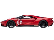Ford GT Heritage Edition #16 Alan Mann Red Metallic w Gold Stripes 1/18 Model Ca
