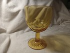Vintage Yellow Glass Goblet 6 inches  — photo 1