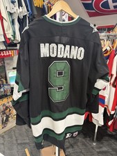 Vintage Mike Modano Dallas Stars Starter Jersey Black RARE HTF XL