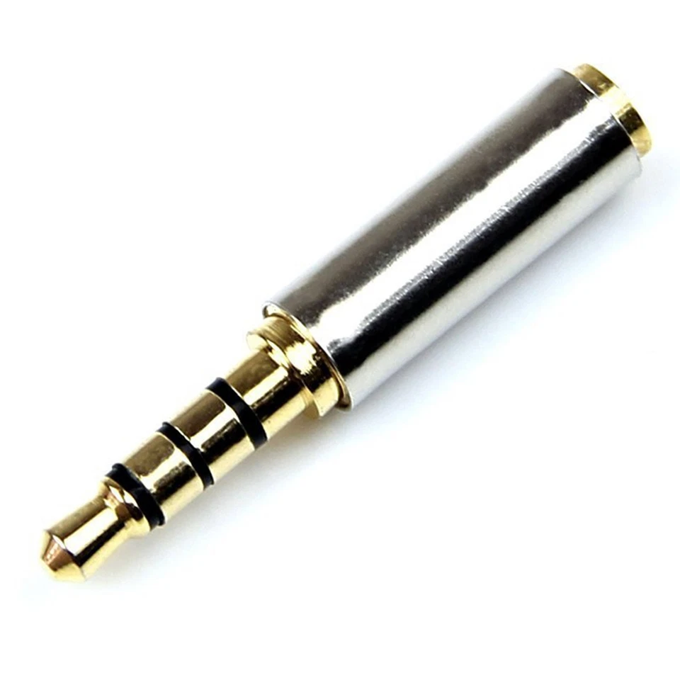 3X Golden 3.5mm Male to 2.5mm Female Plug Stereo Audio Earphone Jack6789 - Image 2 of 4