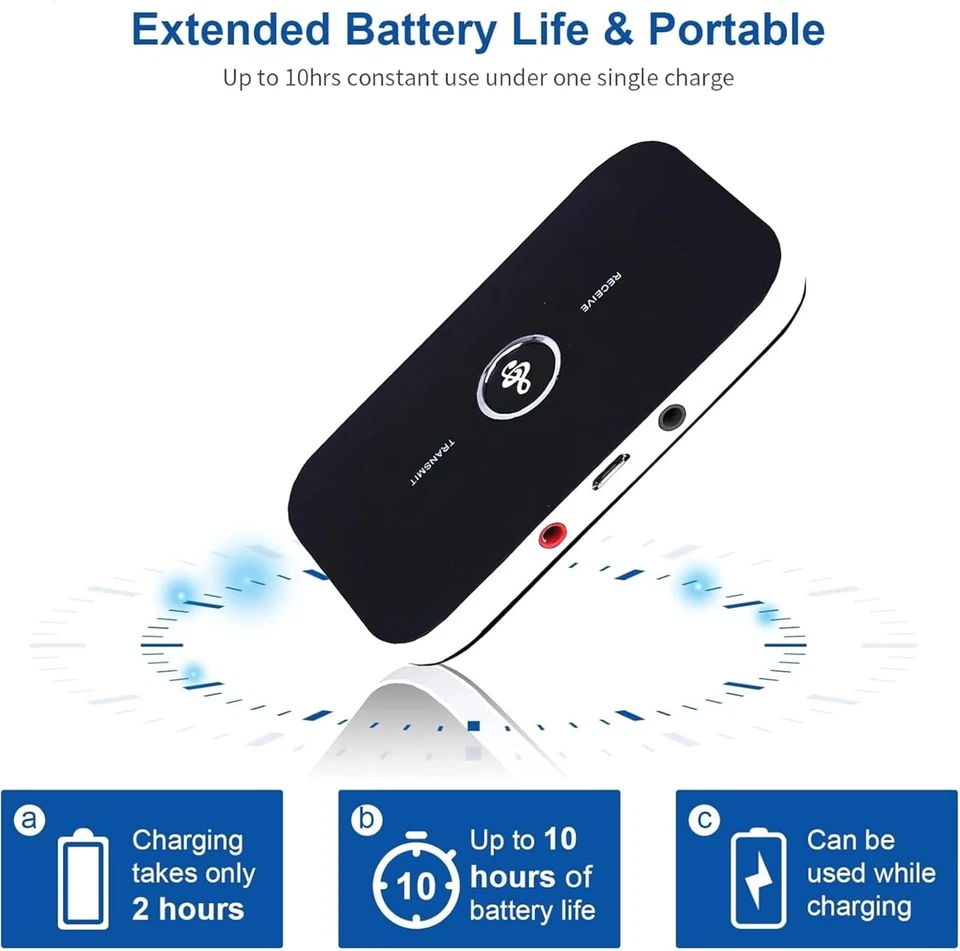 Bluetooth Transmitter & Receiver Wireless Adapter For Home stereos/speakers Lot - Image 3 of 4