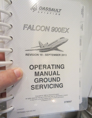 AIRCAFT BOOK DASSAULT FALCON 900EX OPERATING MANUAL GROUND SERVICING