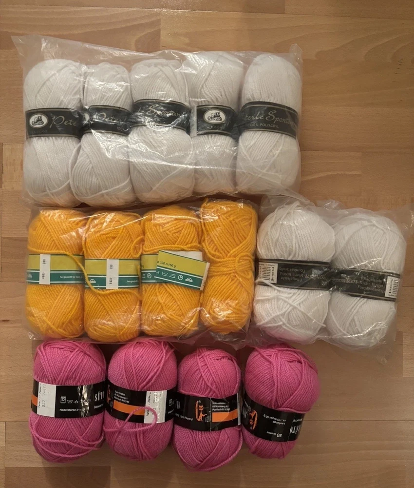 Garn aus den 80er Jahren, Konvolut 100 %, Polyacryl Strickgarn