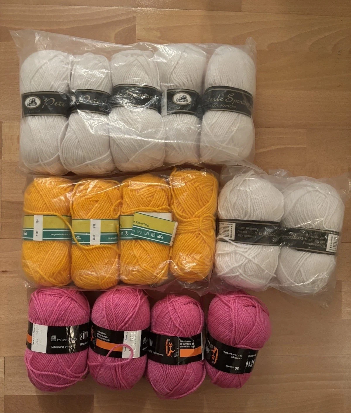 Garn aus den 80er Jahren, Konvolut 100 %, Polyacryl Strickgarn