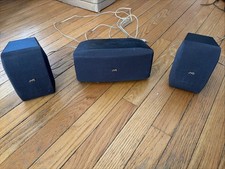 3 Pcs Set JVC surround Speakers SP - DS90 Black with Long Cord-As Is