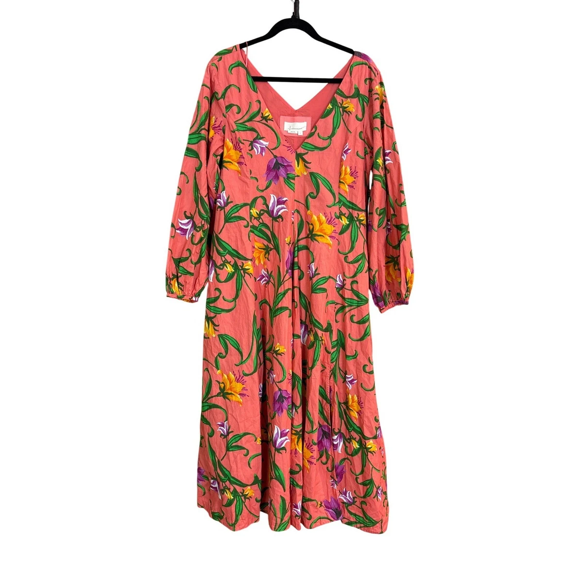 knee length dresses for ladies Buy Ecru Floral Printed Cotton Long Shirt Dress Online for Woman main image 1