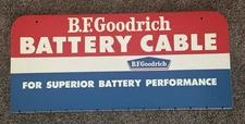 NOS Goodrich Tire BATTERY CABLE DISPLAY BOARD Service Station Sign GAS OIL Box
