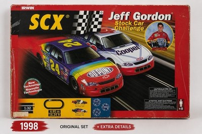 Vintage SCX Jeff Gordon Stock Car 1998 Challenge 1:32 + 8 Extra Track Pieces