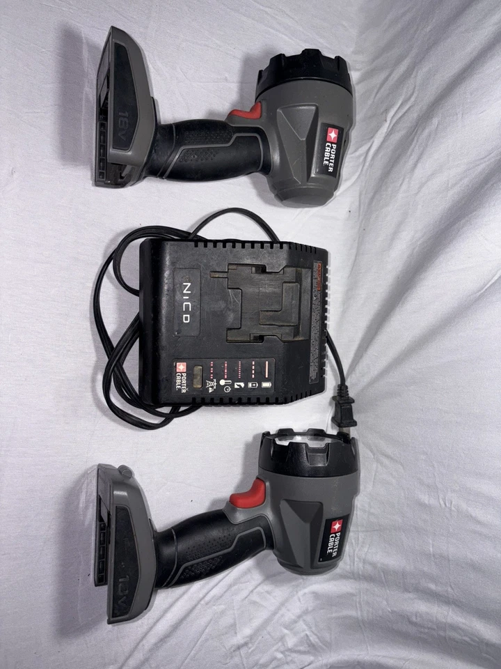 2 Porter 电缆 PC1800L 18V 手电筒和充电器 — 第 2/4 张图片