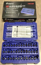 Astro Tools 42pc Master 1/4"dr/ 11mm Nano Dual Drive Bit Socket Set + Case 78142