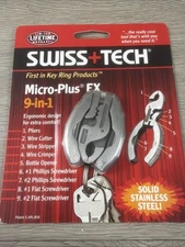 Swiss+Tech Micro Plus EX 9 In 1 Portable Pocket Multi-Tool Pliers - S Steel