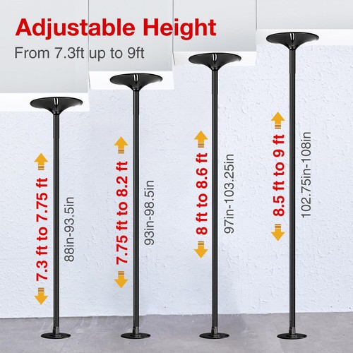 Pole Dance Stange für Zuhause 45 mm Spin Statische Tanzstange Profi Brandneu - Bild 3 von 8