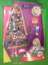 2021 Mattel Barbie Doll Extra  #12 Long Blonde Hair Flower Power & Pet New