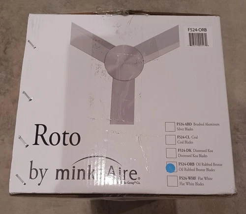 Minka Aire Roto Ceiling Fan, Oil Rubbed Bronze - F524-ORB - Picture 2 of 2